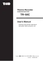 T&D Thermo Recorder TR-50C User Manual preview
