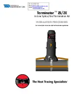 Preview for 1 page of T&D THERMON Terminator ZS-L-XP Installation Procedures Manual