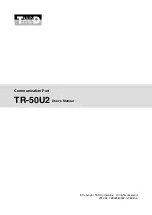 Preview for 1 page of T&D TR-50U2 User Manual