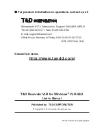 Предварительный просмотр 104 страницы T&D VLD-5EU User Manual