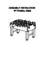 T&R Sports 5FT FOOSBALL TABLE Assembly Instruction Manual preview