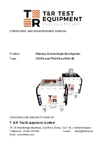 T&R CU-Ps Operating And Maintenance Manual preview