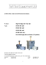 Preview for 1 page of T&R KV mk2 Series Operating And Maintenance Manual