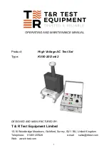 T&R KV50-20D mk2 Operating And Maintenance Manual preview