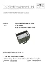 Preview for 1 page of T&R PT30-10 mk2 Operating And Maintenance Manual