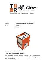 Preview for 1 page of T&R Z-OVR Operating And Maintenance Manual