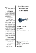 Preview for 1 page of T&S B-0108 Series Installation And Maintenance Instructions Manual