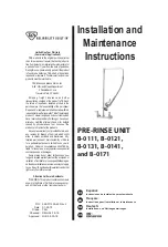 T&S B-0111 Installation And Maintenance Instructions Manual preview