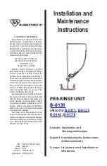 Preview for 1 page of T&S B-0131 Installation And Maintenance Instructions Manual