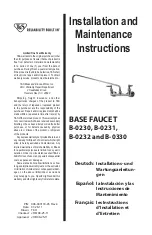 Preview for 1 page of T&S B-0230 Installation And Maintenance Instructions Manual