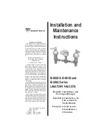 T&S B-0850 Series Installation And Maintenance Instructions Manual preview