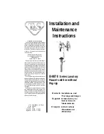 Preview for 1 page of T&S B-0868-04 Installation And Maintenance Instructions Manual