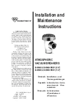 Предварительный просмотр 1 страницы T&S B-0968 Installation And Maintenance Instructions Manual