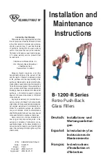 Preview for 2 page of T&S B-1200-R Series Installation And Maintenance Instructions Manual