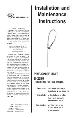 Preview for 1 page of T&S B-2250 Installation And Maintenance Instructions Manual