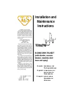 Preview for 1 page of T&S B-2346 Installation And Maintenance Instructions Manual