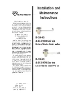 Preview for 1 page of T&S B-3950 Series Installation And Maintenance Instructions Manual