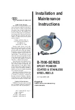 T&S B-7000 Series Installation And Maintenance Instructions Manual preview