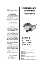 Preview for 1 page of T&S B-7161-C Installation And Maintenance Instructions Manual