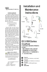 Preview for 1 page of T&S ChekPoint EC-3103 Installation And Maintenance Instructions Manual