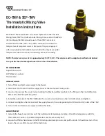 Preview for 1 page of T&S EC-TMV Installation Instructions