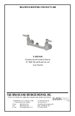 Preview for 8 page of T&S EVERSTEEL S-0230 Installation And Maintenance Instructions Manual