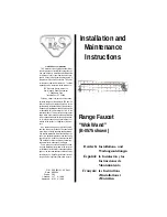 Preview for 1 page of T&S Wok Wand B-0575 Installation And Maintenance Instructions Manual