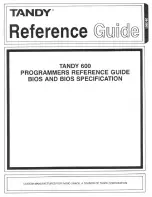 Tandy 600 Programmer'S Reference Manual preview