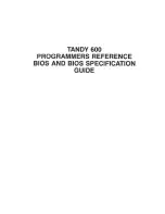 Preview for 3 page of Tandy 600 Programmer'S Reference Manual