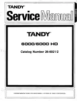 Tandy 6000 HD Service Manual preview