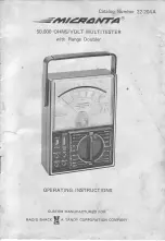 Preview for 1 page of Tandy RADIO SHACK MICRONTA 22-204A Operating Instructions Manual