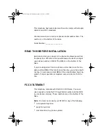 Предварительный просмотр 5 страницы Tandy RadioShack Sprint SP-805 Owner'S Manual