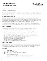 Preview for 2 page of TANDYPRO 3960-01 Instructions For Use Manual