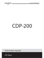 Preview for 1 page of Tangent CDP-200 Instruction Manual