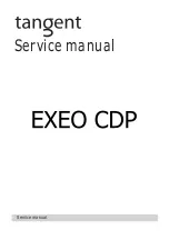 Tangent EXEO CDP Service Manual preview