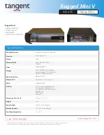 Preview for 1 page of Tangent Rugged Mini V Datasheet