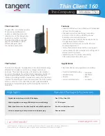 Tangent Thin Client 160 Specifications preview