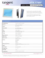 Tangent VITA 7700F Datasheet preview