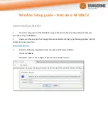 Tangerine Netcomm NF18ACV Wireless Setup Manual preview
