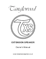 Tanglewood TXS Owner'S Manual preview