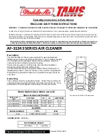 Preview for 1 page of Tanis Technologies MODULE-AIR AF-31243 Series Operating Instructions & Parts Manual