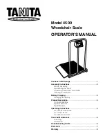 Tanita 4500 Operator'S Manual предпросмотр