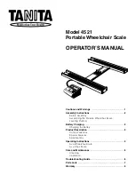 Tanita 4521 Operator'S Manual предпросмотр