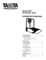 Tanita 4800 Operator'S Manual preview