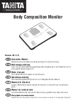 Tanita BC-313 Instruction Manual preview