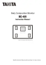 Предварительный просмотр 1 страницы Tanita BC-401 Instruction Manual