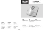 Tanita BF-662W Instruction Manual предпросмотр