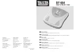 Preview for 1 page of Tanita BF-664 Instruction Manual