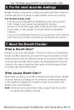 Предварительный просмотр 7 страницы Tanita Breath Checker Instruction Manual