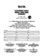 Tanita BWB-800A Operating Instructions Manual preview